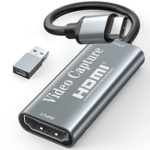 HDMI auf USB C Capture Card, 1080p, für die Bearbeitung von Video/Spielen/Streaming/Online-Unterricht