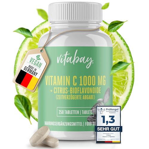 vitabay Vitamin C hochdosiert 1000mg + Bioflavonoide VEGAN