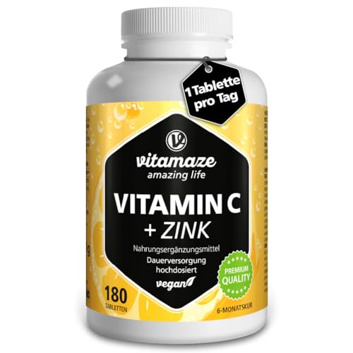Vitamaze - amazing life Vitamin C hochdosiert 1000 mg + Zink