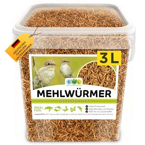 EWL Naturprodukte Mehlwürmer getrocknet 3 ltr. Premium