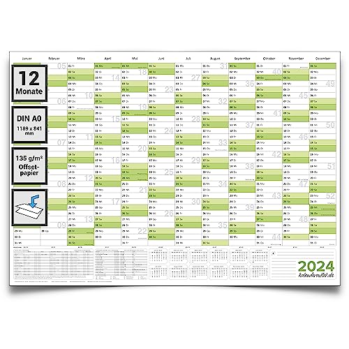 Kalenderoutlet Din A0 Wandkalender 2024 Jahresplaner XL