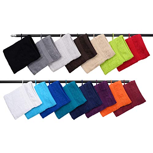 Hometex Premium Textiles 10er Set Waschhandschuhe Waschlappen Schwarz