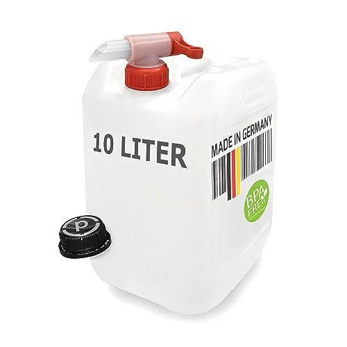plasteo 10 Liter Getränke- Wasserkanister Natur