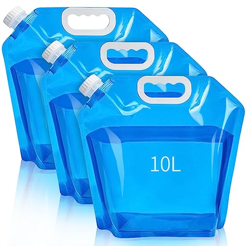 Unaibber 3stk Faltbarer Wasserbehälter 10L mit Dichtem