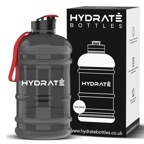 HYDRATE Hochwertige-2,2-Liter-Wasserflasche