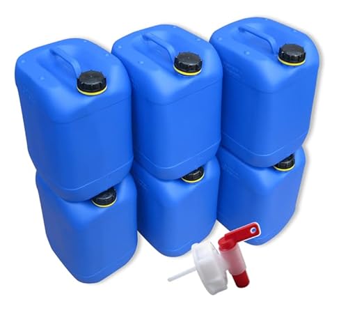 Relaxdays Wasserkanister 4er Set, 10 l, faltbar, Wasserbehälter