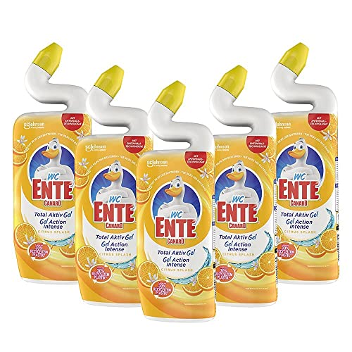 WC Ente Aktiv Gel Reiniger, antibakteriell, Citrus Splash, 5er Pack (5 x 750 ml) (311718C)