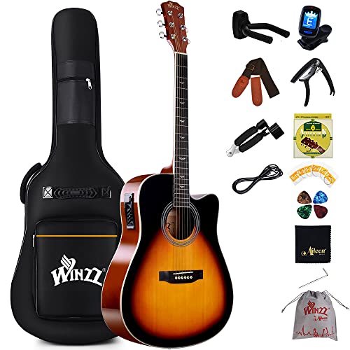 Winzz 4/4 Elektro-Akustische Gitarre