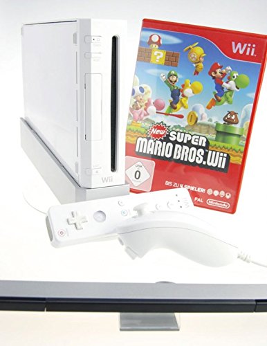 Nintendo Wii Konsole in weiss mit Super Mario Bros.
