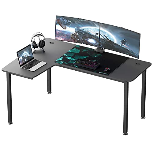 EUREKA ERGONOMIC Eckschreibtisch 155x110cm Gaming Tisch Büro