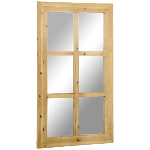 HOMCOM Wandspiegel Fensterspiegel Hängespiegel Dekospiegel Wohnzimmerspiegel