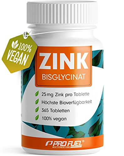 ProFuel Zink 25mg - 365 Tabletten (vegan) mit Zink
