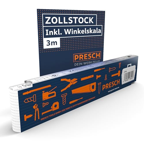 PRESCH Zollstock 3m mit Winkelfunktion