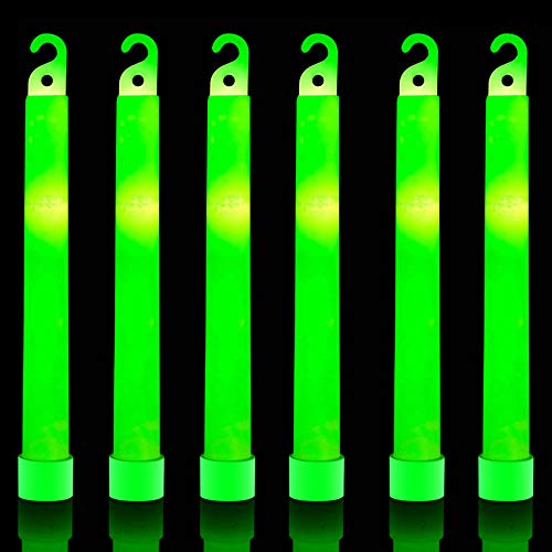 HSGUS 32 Ultra Bright 6 Inch Large Green Glow Sticks