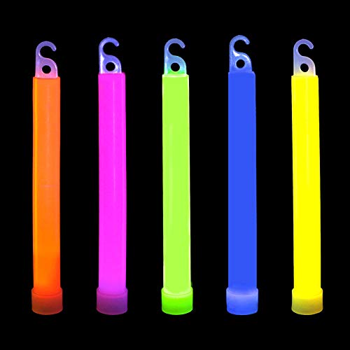 novelinks 50 Pcs 6'' Premium Glow Sticks Bulk
