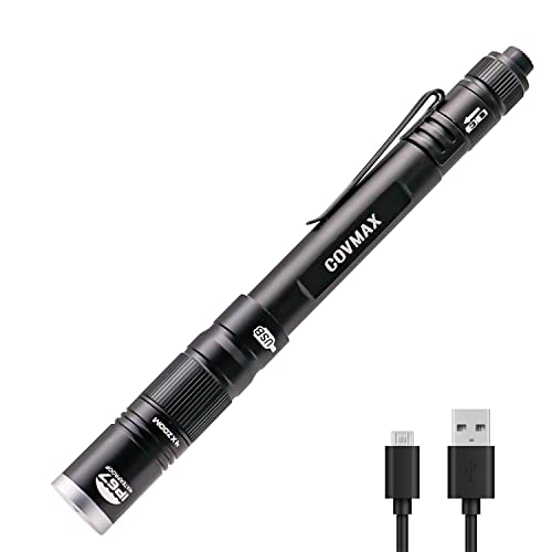 COVMAX Rechargeable Pen Light Flashlight IP67