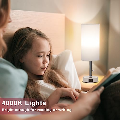 Pictured Brightest Table Lamp: Hong-in Nightstand Lamp with 3 Color Modes