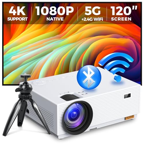 Alvar Mini Projector with 5G WiFi and Bluetooth