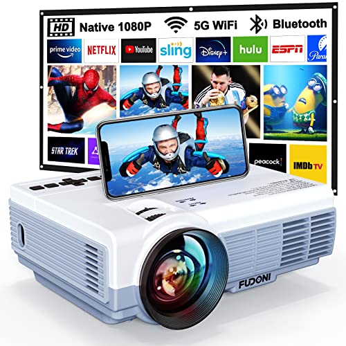 FUDONI Projector with WiFi and Bluetooth
