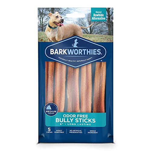 Barkworthies Odor-Free 6-inch Bully Sticks (5 Pack)