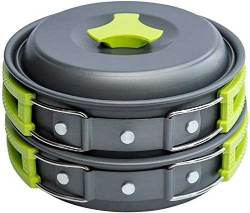 MalloMe Camping Cookware Mess Kit for Backpacking