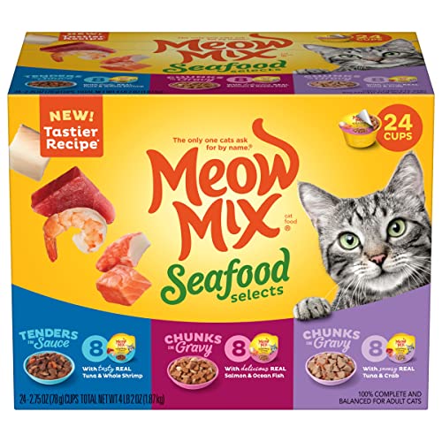 Meow Mix Seafood Selects Wet Cat Food Variety Pack