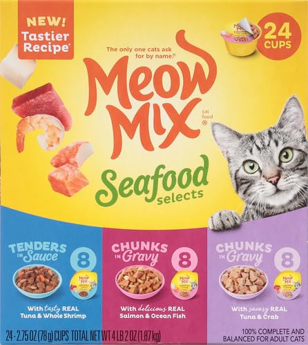Meow Mix Seafood Selects Wet Cat Food...