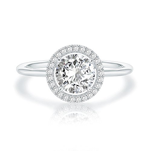 PAVOI Crystal 14K White Gold Plated Birthstone Rings