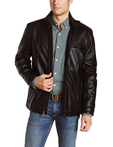 Laverapelle Men's Genuine Lambskin Leather Jacket (Black, Extra Large, Polyester Lining)
