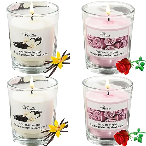 HWOLPEMS 4 Pack Candles for Home Scented