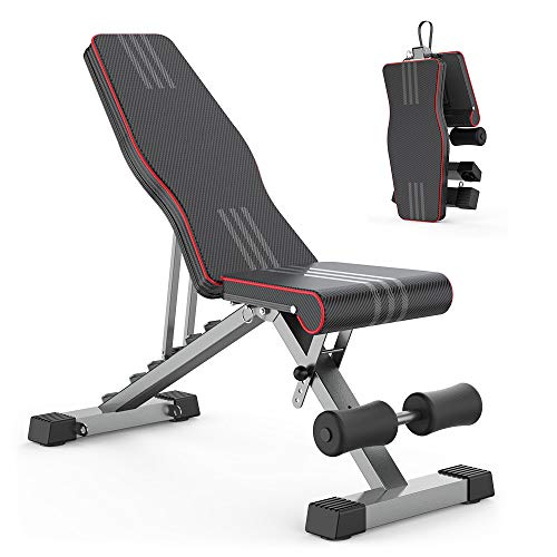 OUNUO Adjustable Foldable 660LB Weight Bench