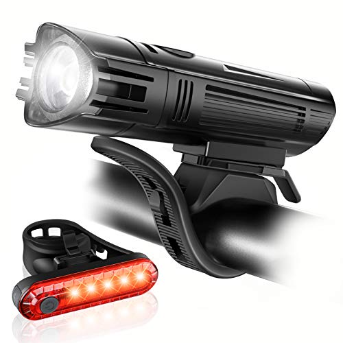 Ascher Ultra Bright USB Rechargeable Bike Light Set