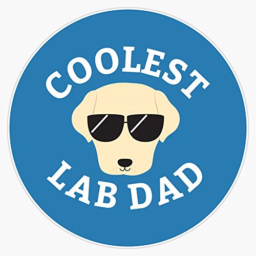 SMJ Designs Coolest Lab Dad Vinyl Waterproof