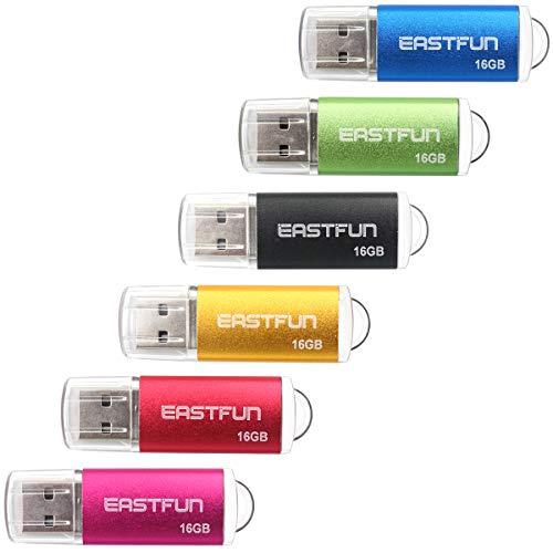 EASTFUN 6 Pack 16GB USB 2.0