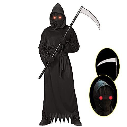 Lomesion Grim Reaper Halloween Costume with Glowing