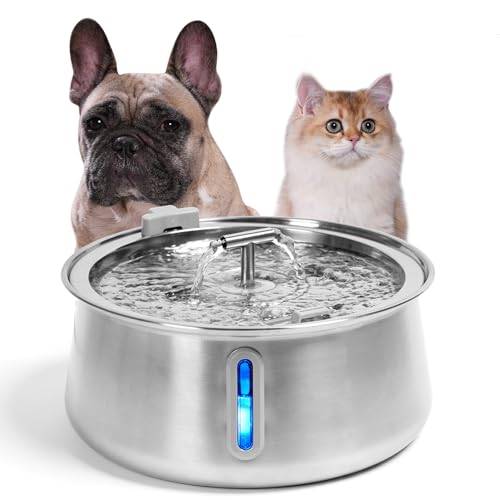 Pawque Stainless Steel Cat Water Fountain Inside