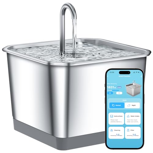 URPOWER Cat Water Fountain with App Control