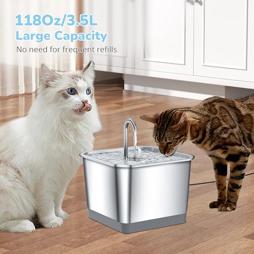 URPOWER Cat Water Fountain with App C...