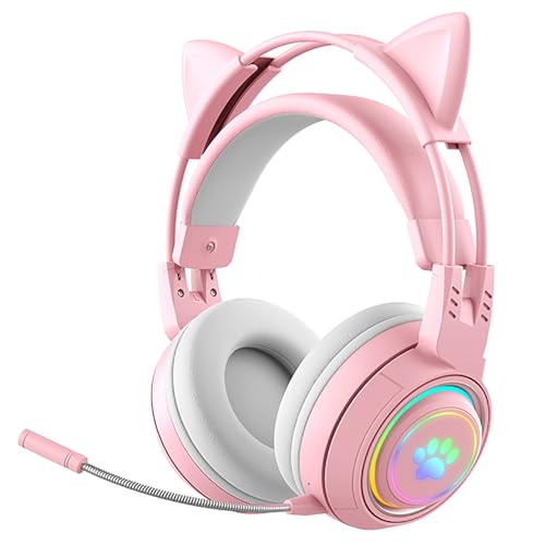 Lomiluskr RGB Cute Cat Ear Wireless