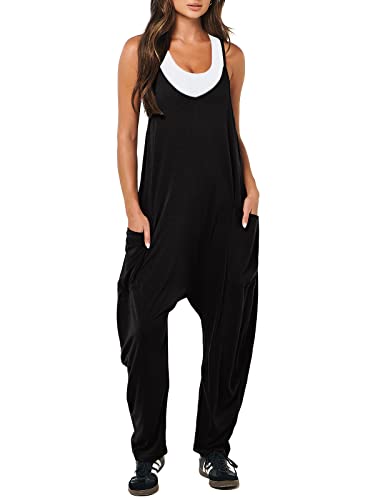 ANRABESS Women's Casual Loose Sleeveless Jumpsuits