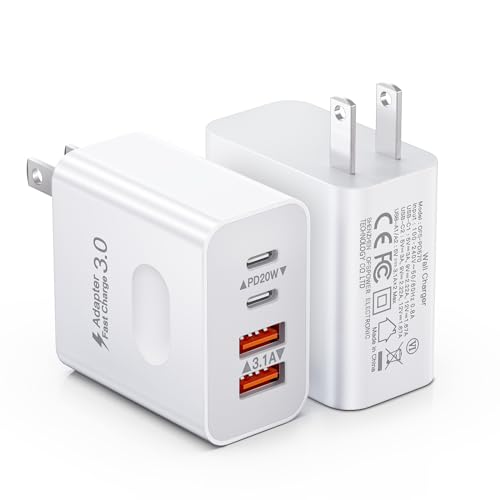 UVRESINME 2-Pack] USB C Wall Charger