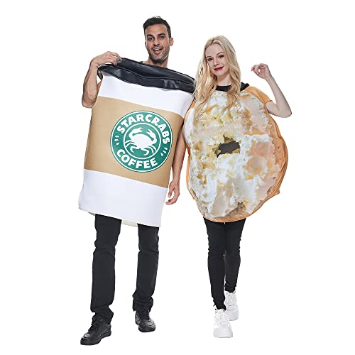 FantastCostumes Adult Couples Bagel Coffee Costume