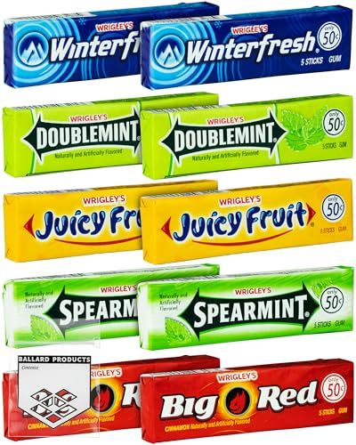 Ballard Products Wrigley Chewing Gum Variety Pack of 10 -