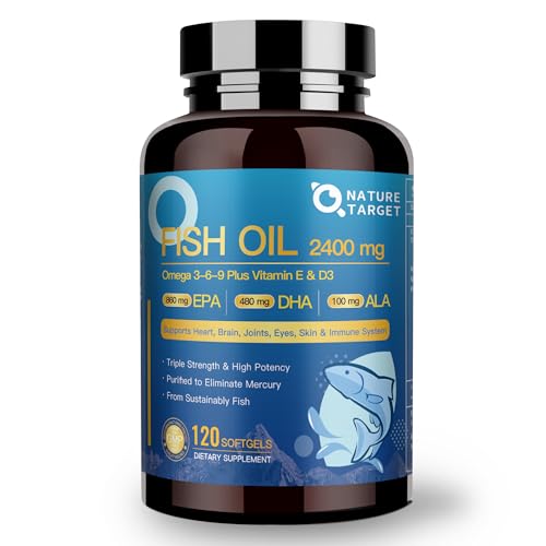 NATURE TARGET Fish Oil Supplements 2400mg