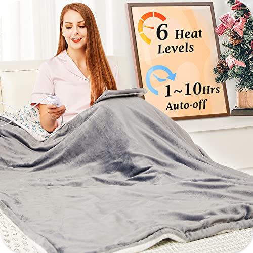Mia&Coco Electric Heated Blanket Throw Flannel