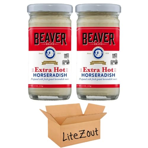 LiteZout Beaver Horseradish Extra Hot 4oz (Pack of 2)