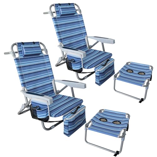 WKFAMOUT Backpack Folding Beach Chairs Set