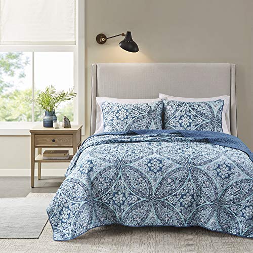 Comfort Spaces Reversible Quilt Set-Vermicelli Stitching Design