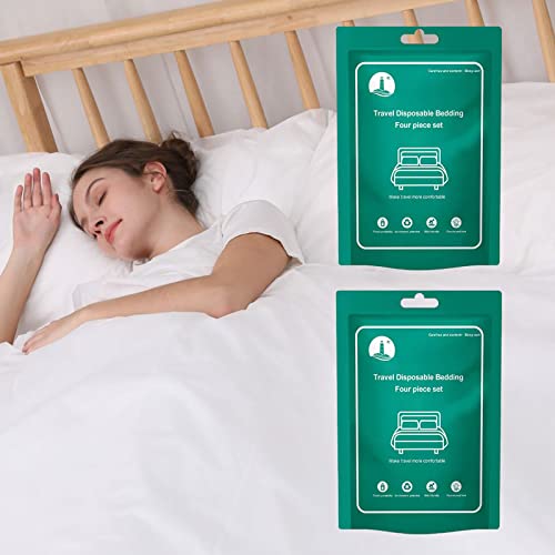 CxLoode 2 Pack Disposable Bed Sheets for Hotel