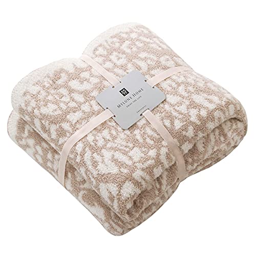 MH MYLUNE HOME Ultra Soft Leopard Throw Blanket